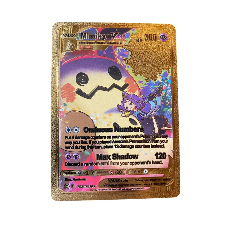 Fan‎ Art Pokemon Mimikyu VMAX Gold Card TCG 120/102 Ultra Rare Unbranded